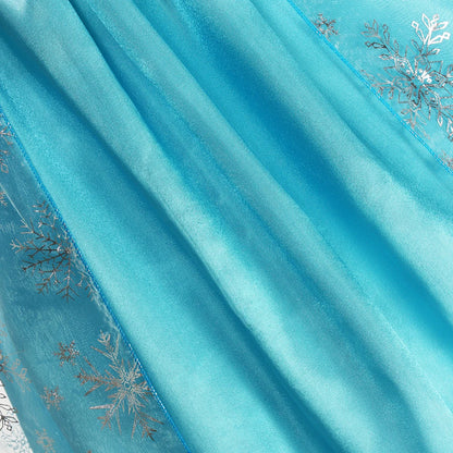 Girls Elsa Princess Dresses Carnival Party Gown Cloak Children Birthday Cosplay Costume Frozen Dress Kids Snow Queen Clothes