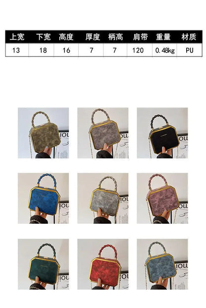 Senior Women's Handbag Explosion Fashion Portable Chain One Shoulder Bag Texture Foreign Style Cross Body Small Square Bag