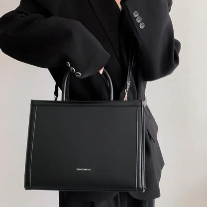 Female Square Flap Designer Purses and Handbag Luxury Women Black Leather Hand Bag Ladies Messenger Shoulder Bag Top handle Tote