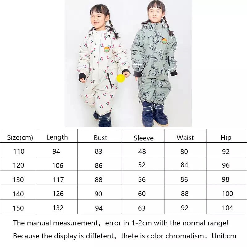 2024 New Kids Ski Suit Girls Snowsuits Children Ski Overalls Outdoor Sports Boy Snow Clothes Waterproof Windproof Snowboard Wear