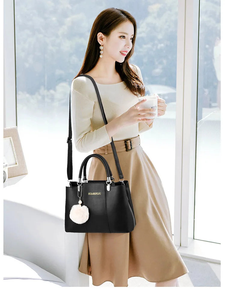 Plush Pendant Women's Bags 2024 Summer Candy Color Women's Handbag Fashion Women's Crossbody Bag Single Shoulder Tote Bags