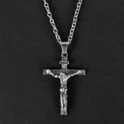 Simple Love Cross Pendant Choker Necklace Charm Rhinestone Couples Jewelry Women's Neck Chain Christmas Gift Lady Necklace