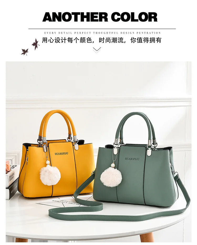 Plush Pendant Women's Bags 2024 Summer Candy Color Women's Handbag Fashion Women's Crossbody Bag Single Shoulder Tote Bags