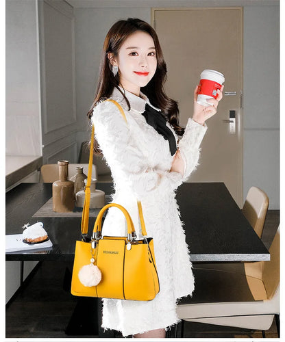 Plush Pendant Women's Bags 2024 Summer Candy Color Women's Handbag Fashion Women's Crossbody Bag Single Shoulder Tote Bags