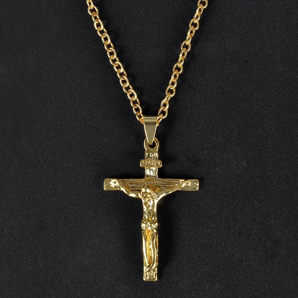 Simple Love Cross Pendant Choker Necklace Charm Rhinestone Couples Jewelry Women's Neck Chain Christmas Gift Lady Necklace