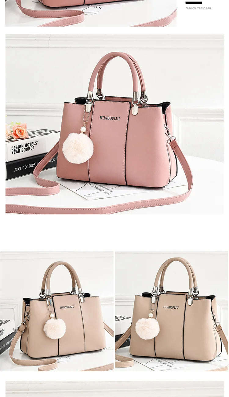 Plush Pendant Women's Bags 2024 Summer Candy Color Women's Handbag Fashion Women's Crossbody Bag Single Shoulder Tote Bags