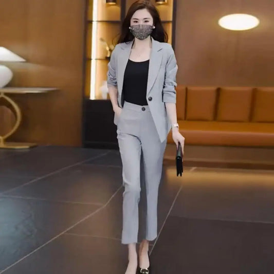 Lady Formal Clothes Elegant Women's Business Suit Set with Vest Coat Pants Professional Office Attire for Spring Slim for Formal