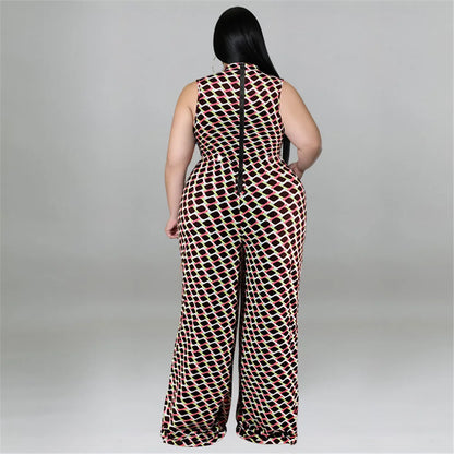 Wmstar Plus Size Women Jumpsuit Summer Clothes Plaid Print with Belt Urban Leisure Shirts Bodysuit New Wholesale Dropshipping