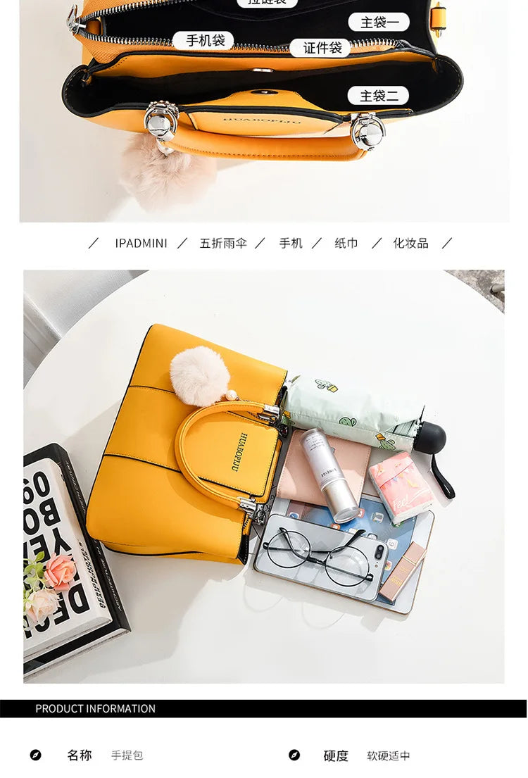 Plush Pendant Women's Bags 2024 Summer Candy Color Women's Handbag Fashion Women's Crossbody Bag Single Shoulder Tote Bags