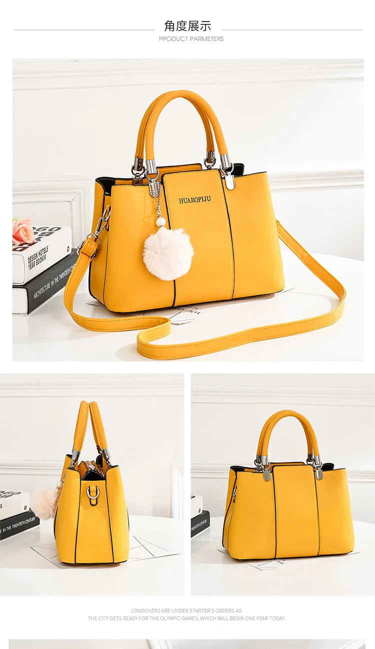 Plush Pendant Women's Bags 2024 Summer Candy Color Women's Handbag Fashion Women's Crossbody Bag Single Shoulder Tote Bags